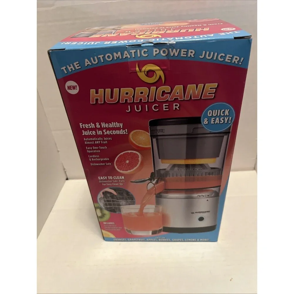Hurricane Juicer - AS SEEN ON TV Powerful Compact Cordless - One-Touch Operation